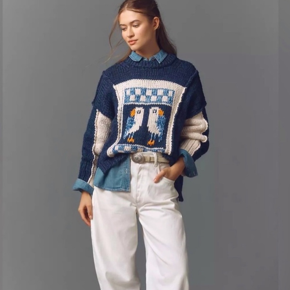 Anthropology PILCRO CHUNKY
CREW-NECK SWEATER